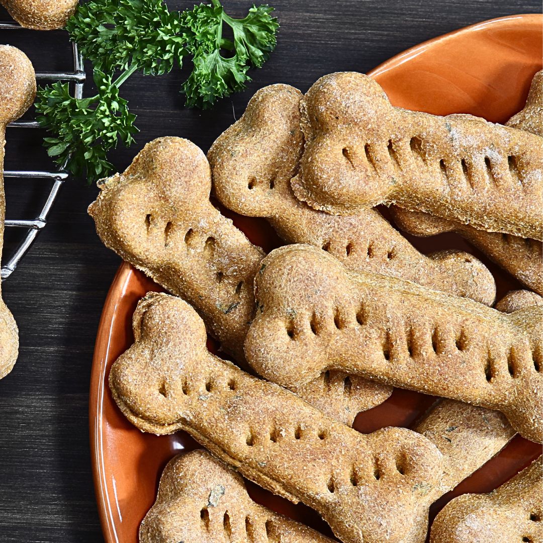 Salmon and Parsley Dog Biscuits